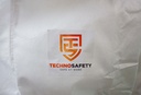 Technosafety wegwerp overall, Cat III, Type 4/5/6, Wit met oranje seal, Anti-statisch, Maat XXXL 
