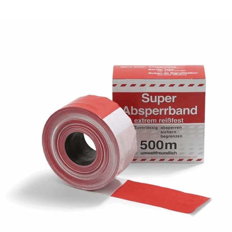 Afzetlint Rood-Wit | 500 m x 80 mm