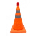 Pion Oranje | 41 cm | Inklapbaar | Reflecterend + LED verlichting | PP