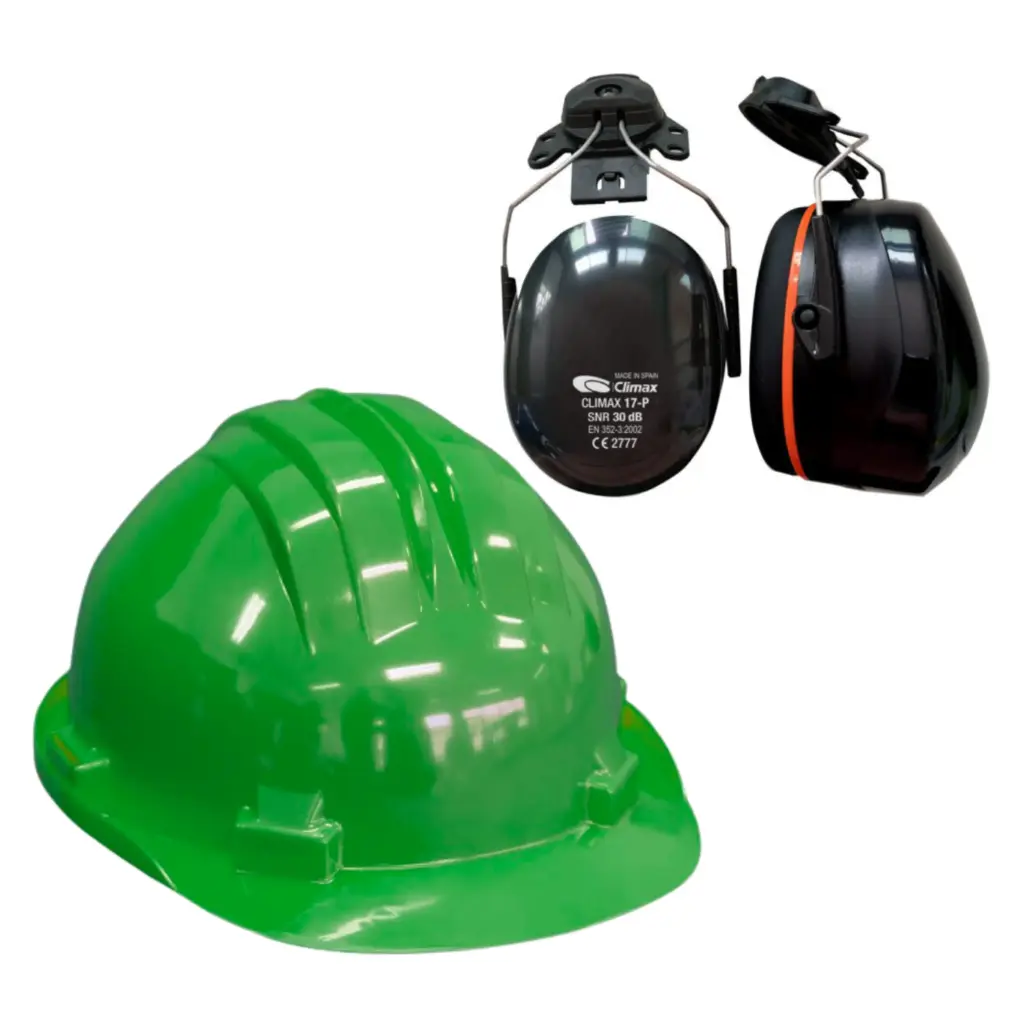 Climax Veiligheidshelm RS5 | Groen | Schuifband | Incl. 17-P Oorkappen
