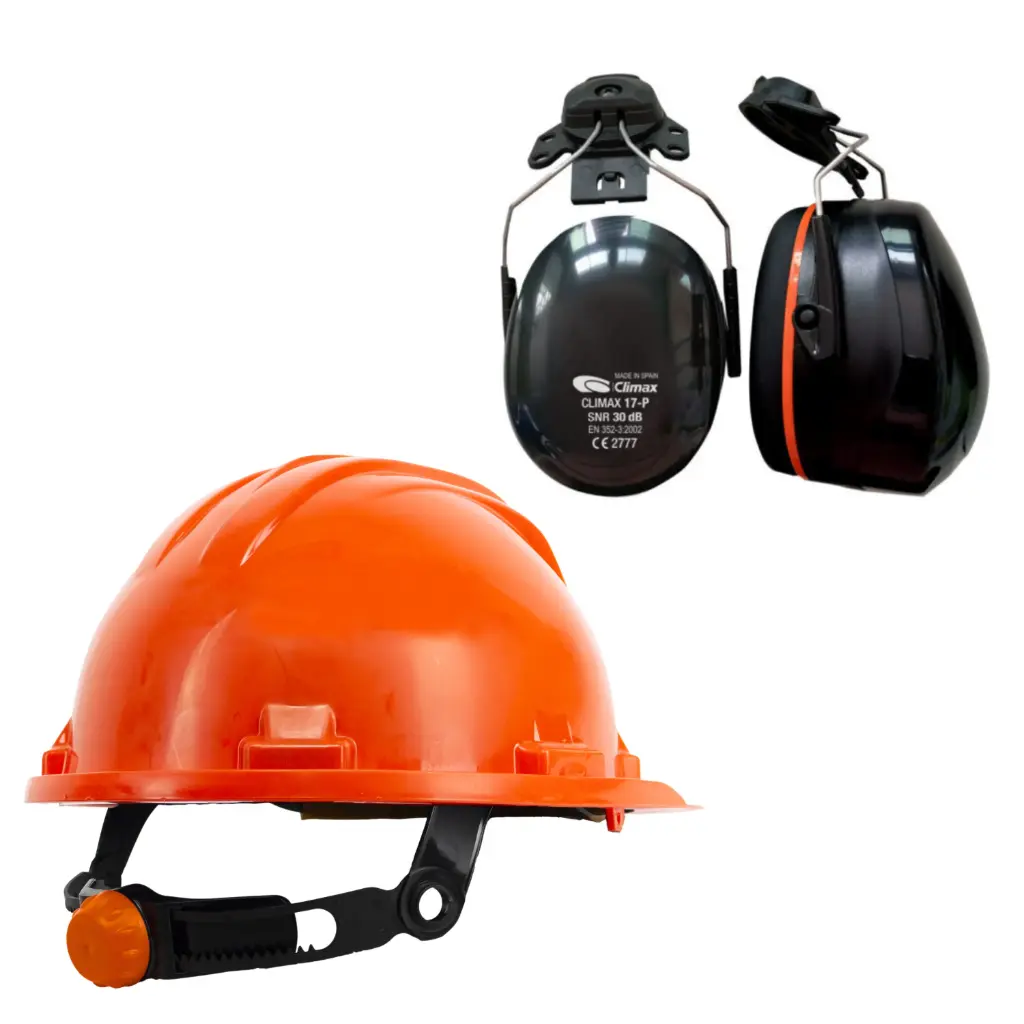 Climax Veiligheidshelm RG5 | Oranje | Draaiknop | Incl. 17-P Oorkappen