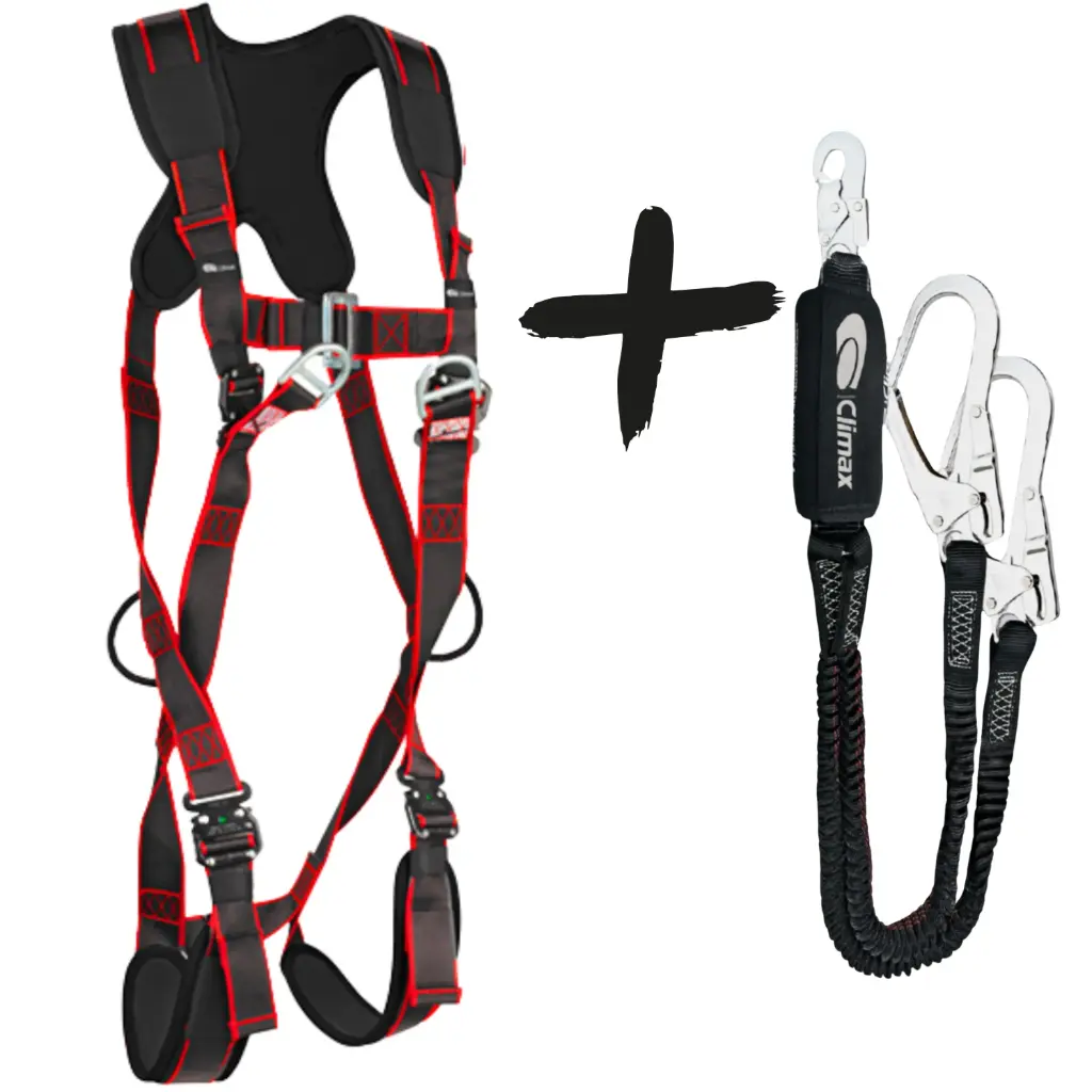 Climax Valbeveiliging set Harnas 21-C Plus | Incl. dubbele Vallijn 51 