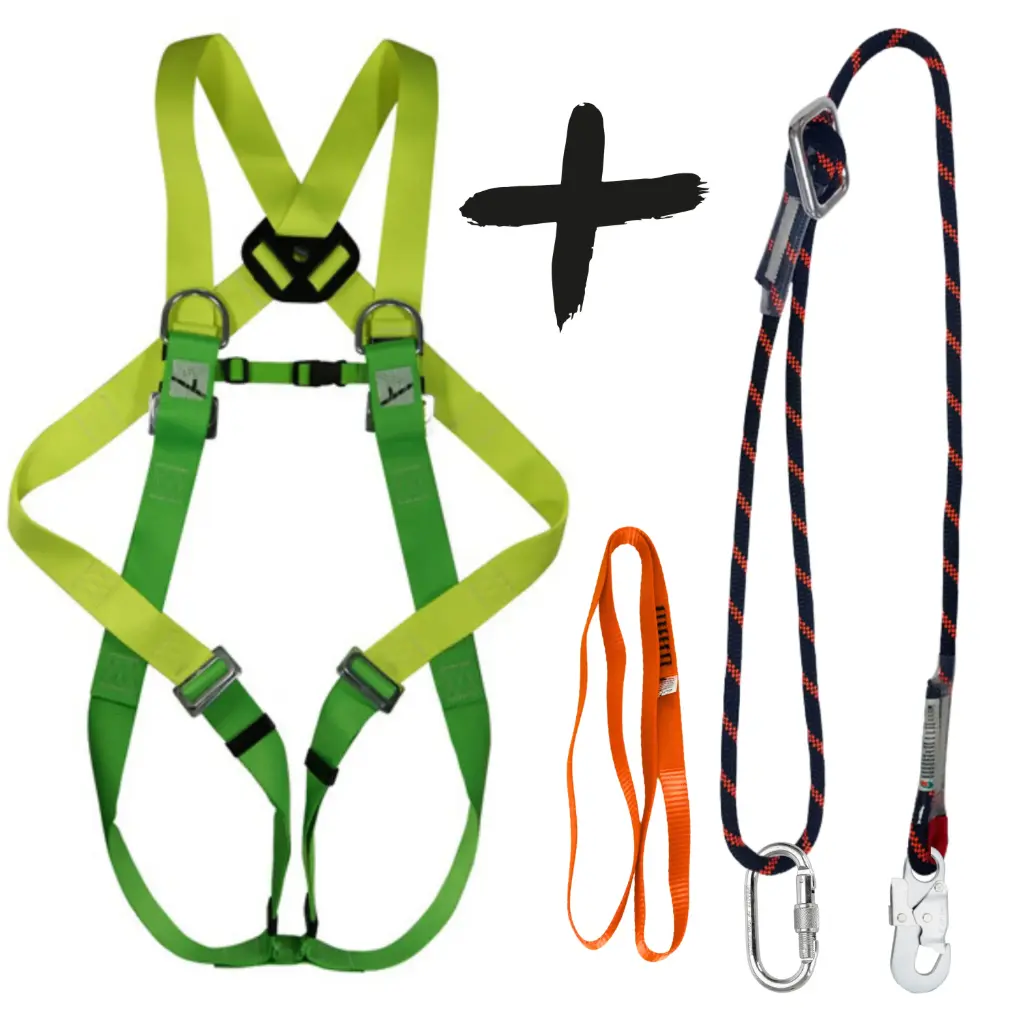 Climax Valbeveiliging set Harnas 27-C | Incl. Werkpositielijn en Ankerstrop 0,8 m 
