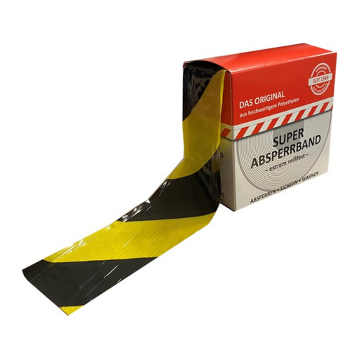 [551022001] Afzetlint Geel-Zwart | 100 m x 80 mm